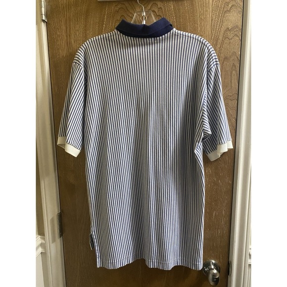 RALPH LAUREN POLO GOLF Short Sleeve Striped Top in Blue and White Size M Cotton - Picture 8 of 11